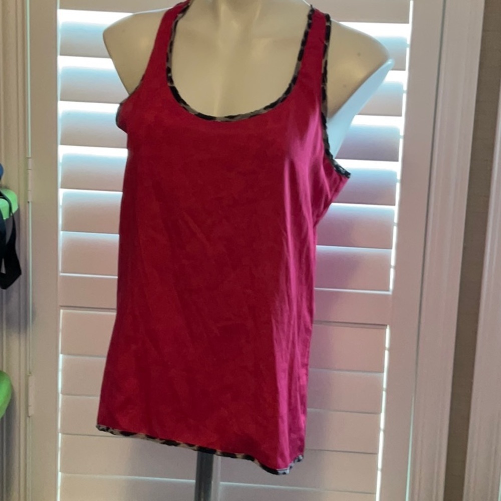Pink Sleeveless Tank Top with Scoop Neckline